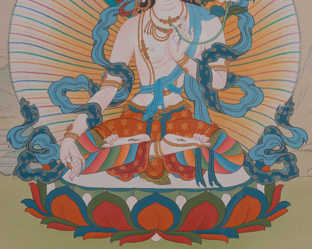 White Tara Compassionate Artwork | Sita Tara | Protection Goddess