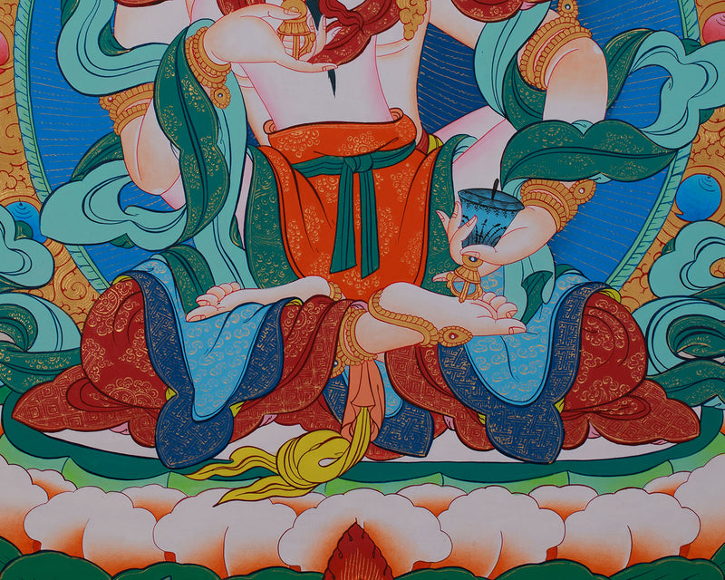 Vajrasattva Yab Yum | Thangka for Purification & Spiritual Awakening