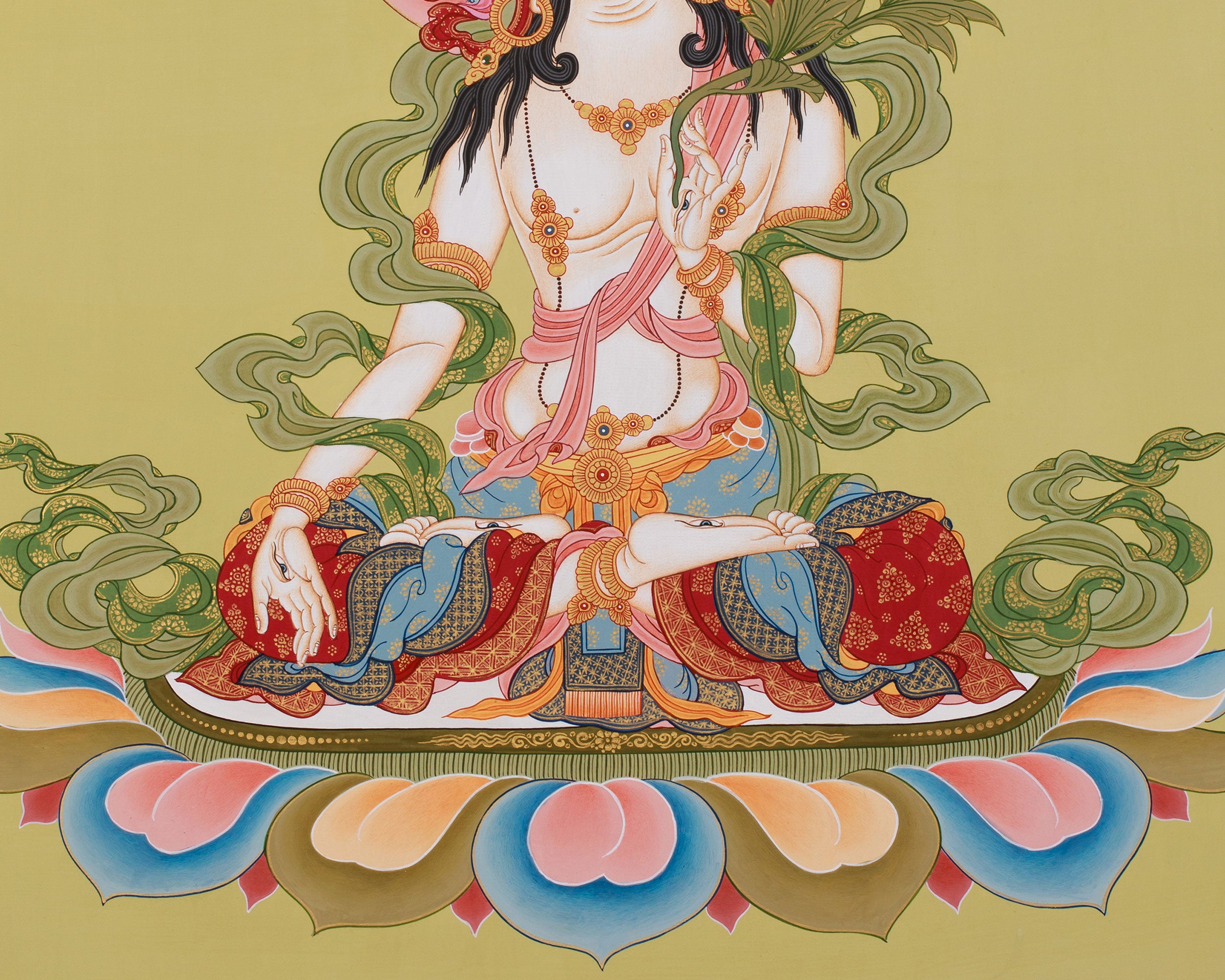 The Healing Deity White Tara | Goddess of Protection | Minimal Artwok