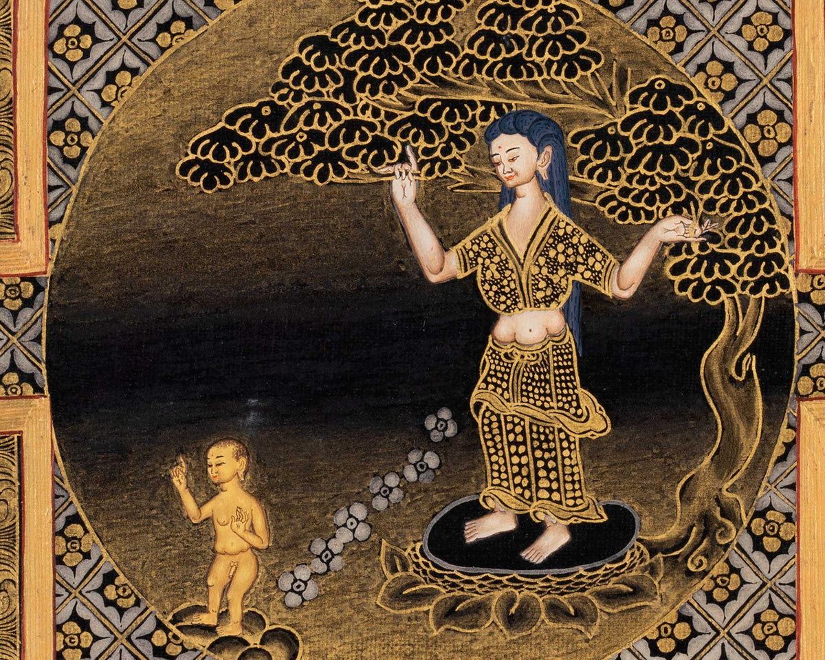 Mayadevi Wall Handing Mandala Thangka | Original Tibetan Painting