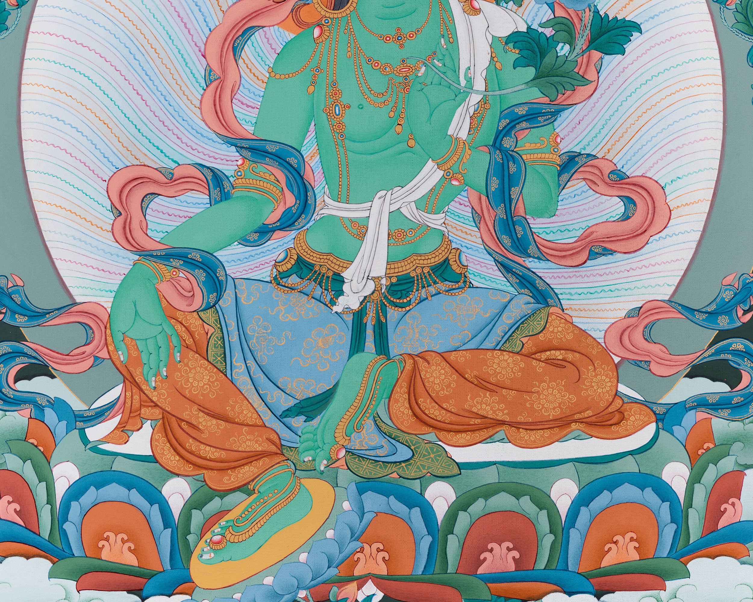 Goddess Green Tara Print | Tibetan Deity of Healing and Swift Protection