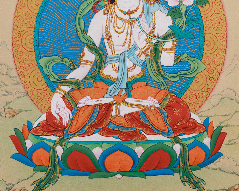 Goddess Tara Meditation Thangka | Protector of Sentient Beings