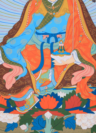 Padmasambhava: The Second Buddha Thangka | Detailed Artwork of Guru Rinpoche ( includes Consecration charges)