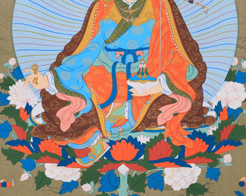 Padmasambhava: The Second Buddha Thangka | Detailed Artwork of Guru Rinpoche ( includes Consecration charges)