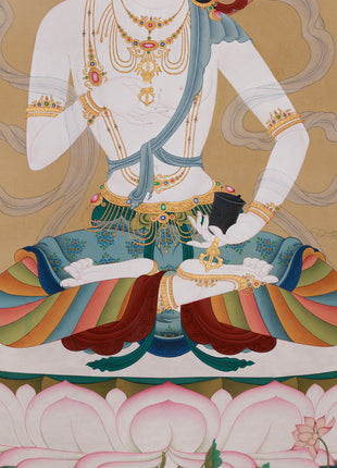 Timeless Purity: Heruka Vajrasattva | Grand 40x50" Thangka | Karma Gadri Masterwork