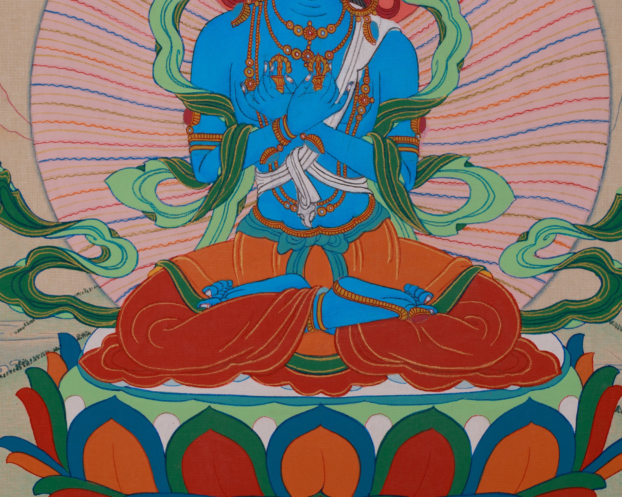 Traditional Vajradhara Artwork | Adi Buddha of Wisdom and Protection