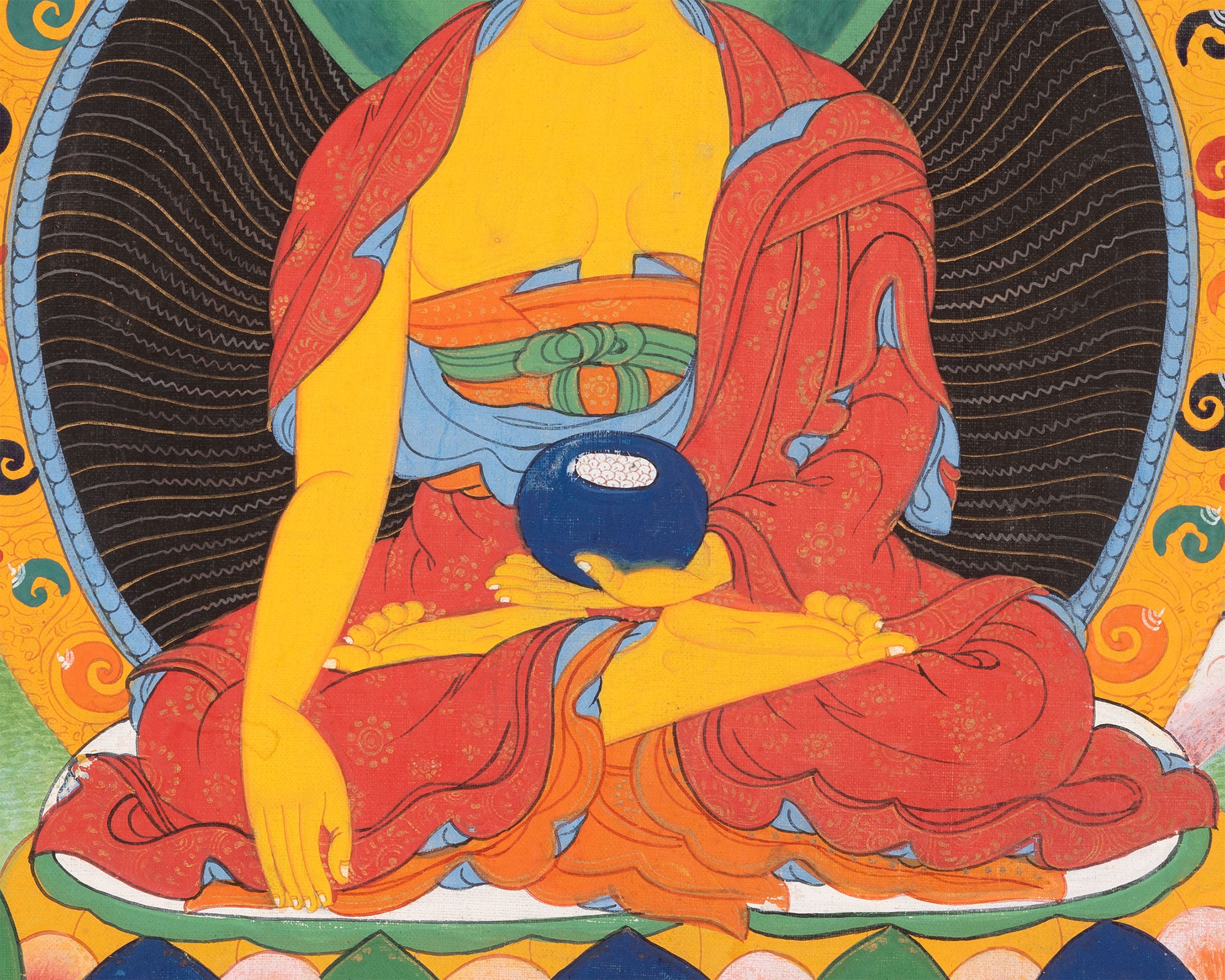 Vintage Shakyamuni Buddha | Traditional Buddhist Thangka | Wall Decors