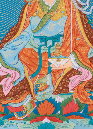 Guru Rinpoche Thangka: Free Brocade