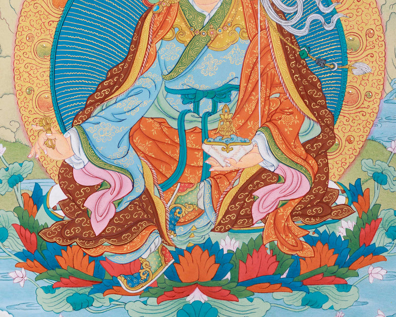 Guru Rinpoche Thangka: Free Brocade