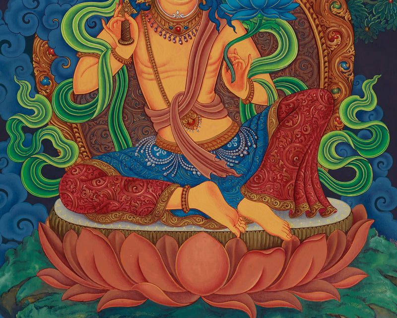 Canvas Print Of Manjushri Bodhisattva | Sacred Wisdom Deity Art