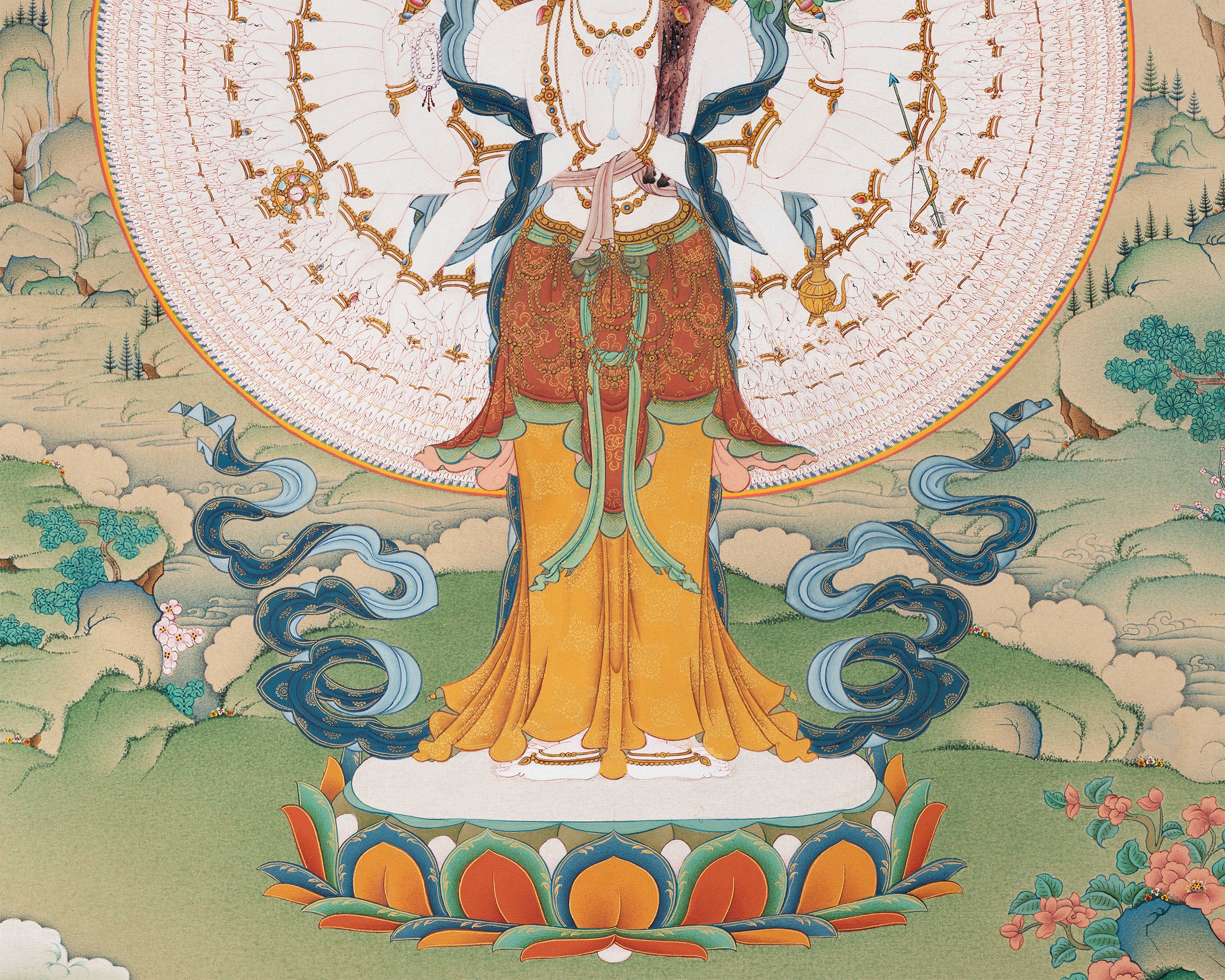 1000 Armed Avalokiteshvara Canvas Print | Boundless Compassion and Protection