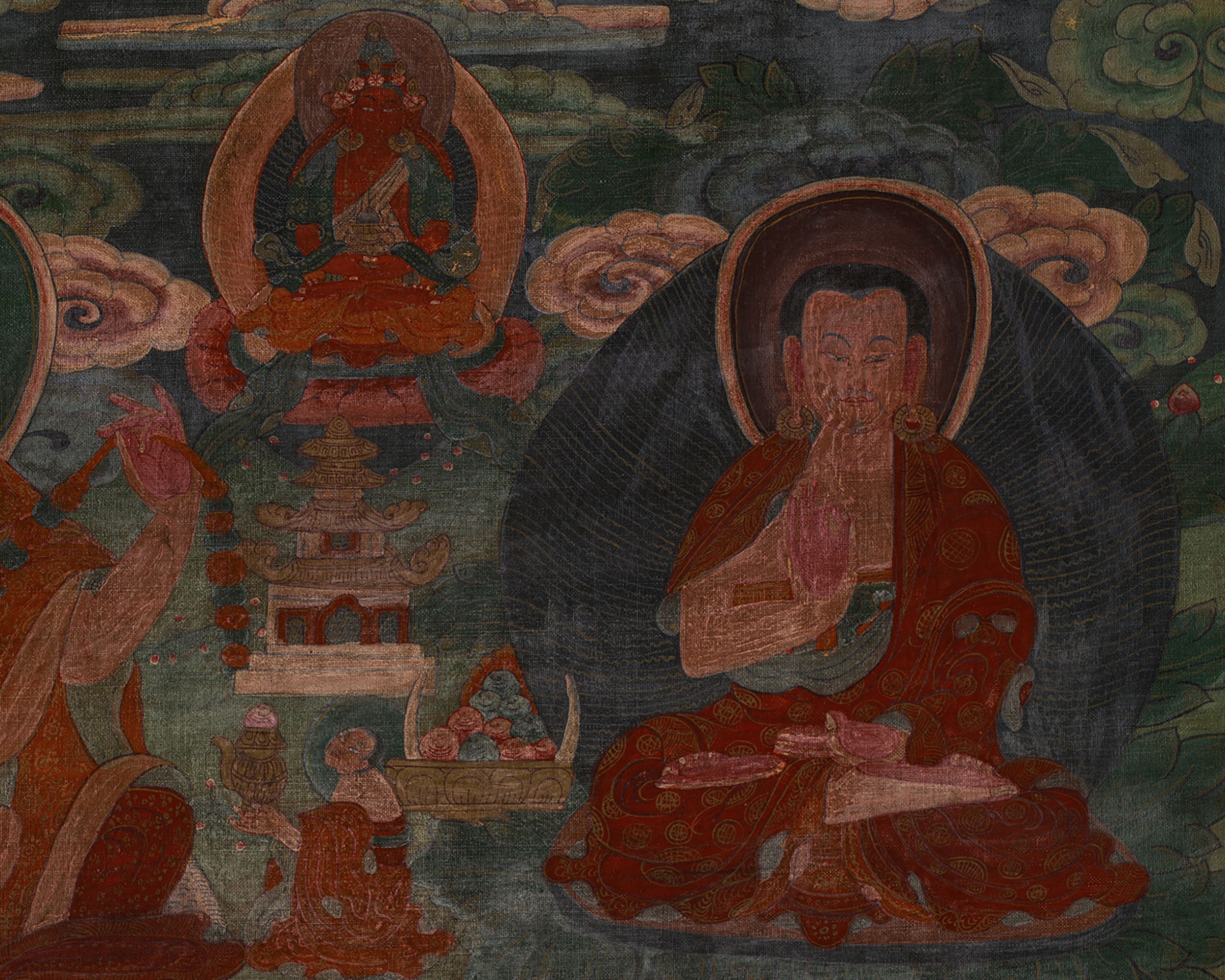 Historic Tibetan Buddhist Masters Artwork | Vintage Collectible