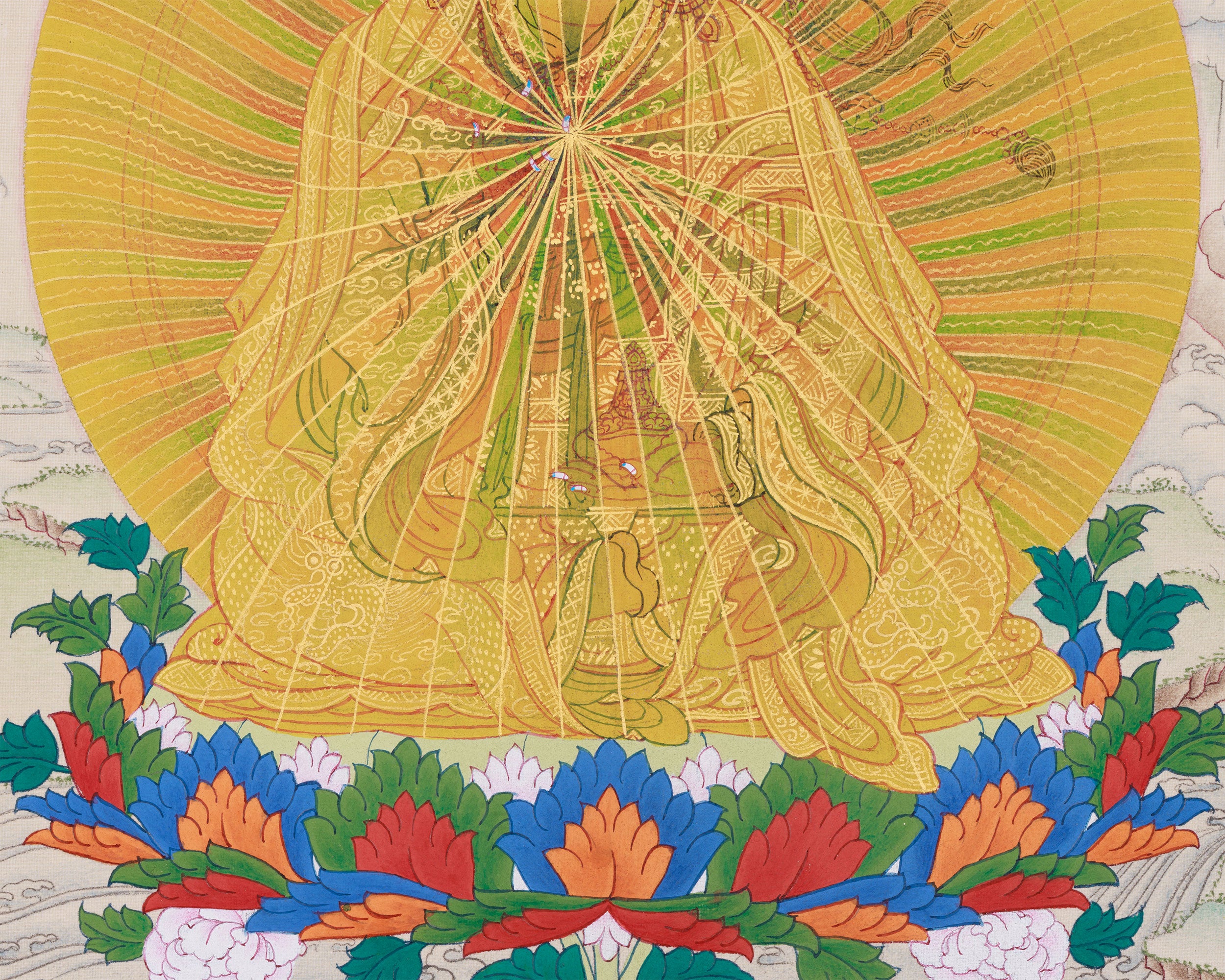 Himalayan Guru Rinpoche Painting | The Lotus Born Master of Tibetan Buddhism