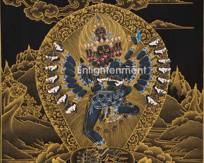 Yidam Hevajra Thangka | Thangka For Your Divine Protection | Hand-Painted Artwork