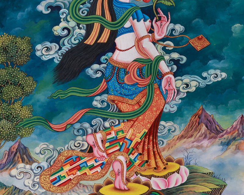 Compassionate Dolma Karpo, White Tara Thanhgk | Tibetan Buddhist Goddess of Compassion & Healing