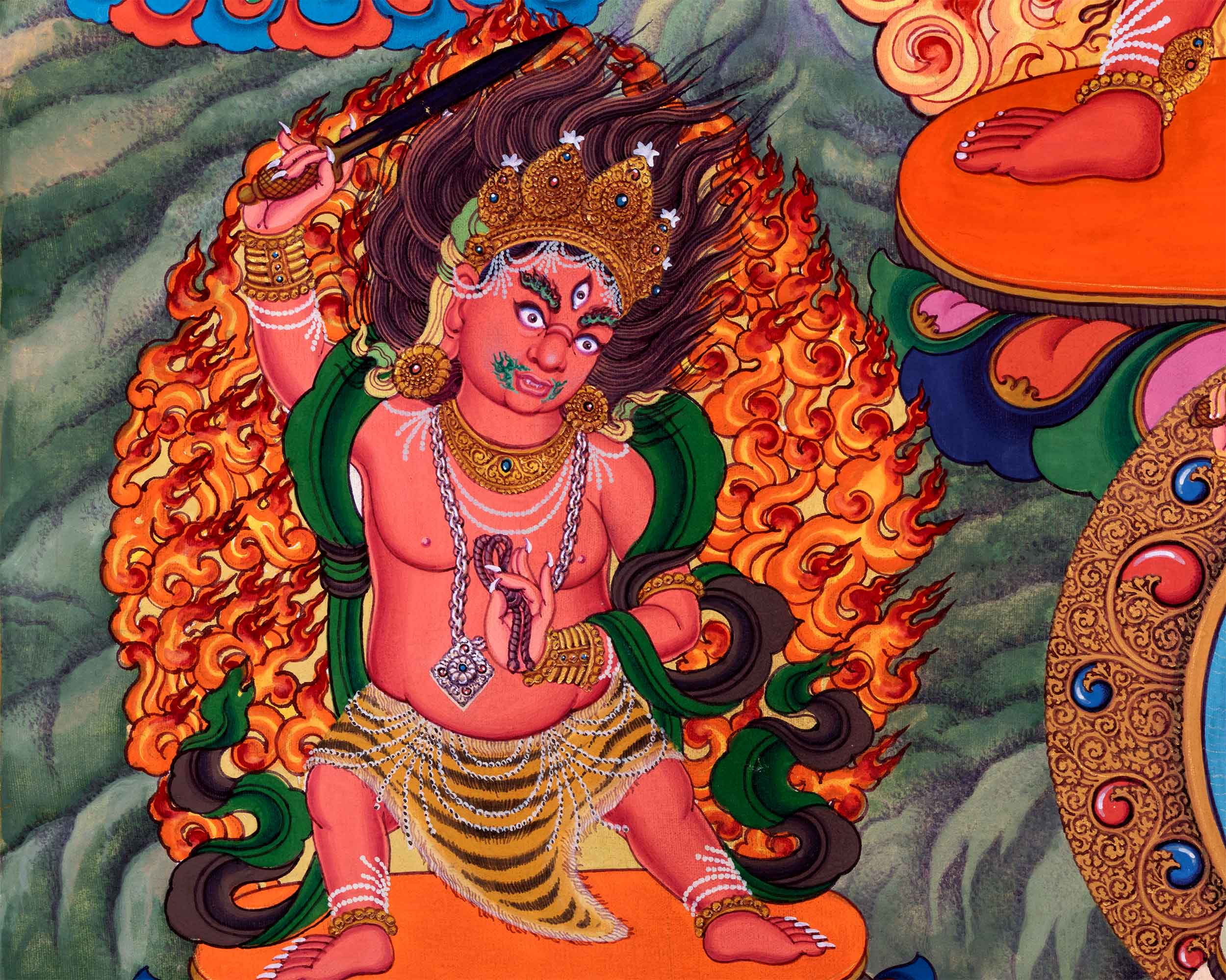 Goddess Vajrayogini Meditation Large Asian Canvas Art Print