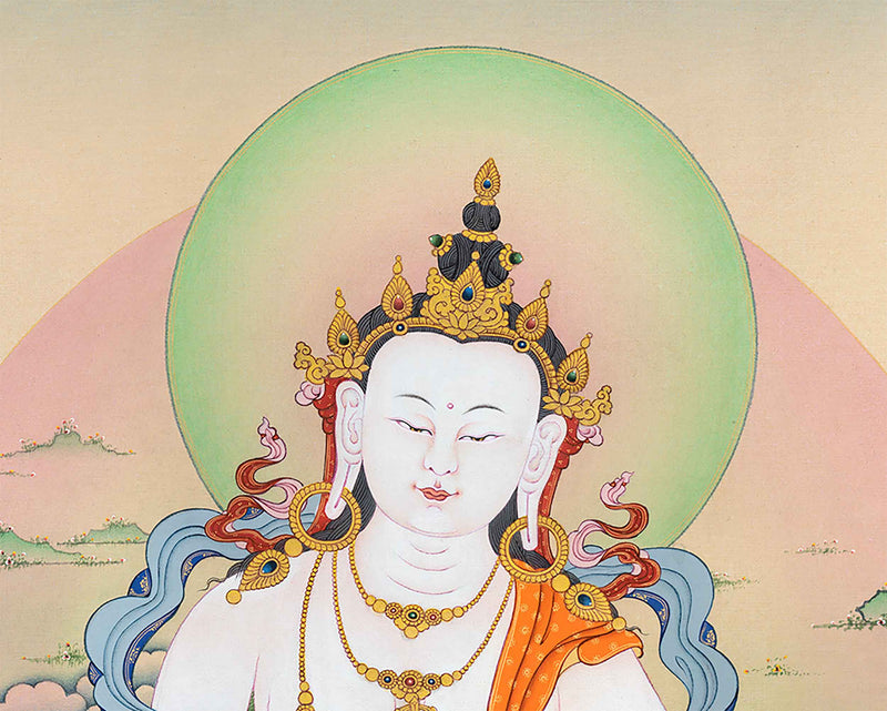 Vajrasattva Meditation Print | Tibetan Buddhist Deity | Cultivating Inner Peace and Purification