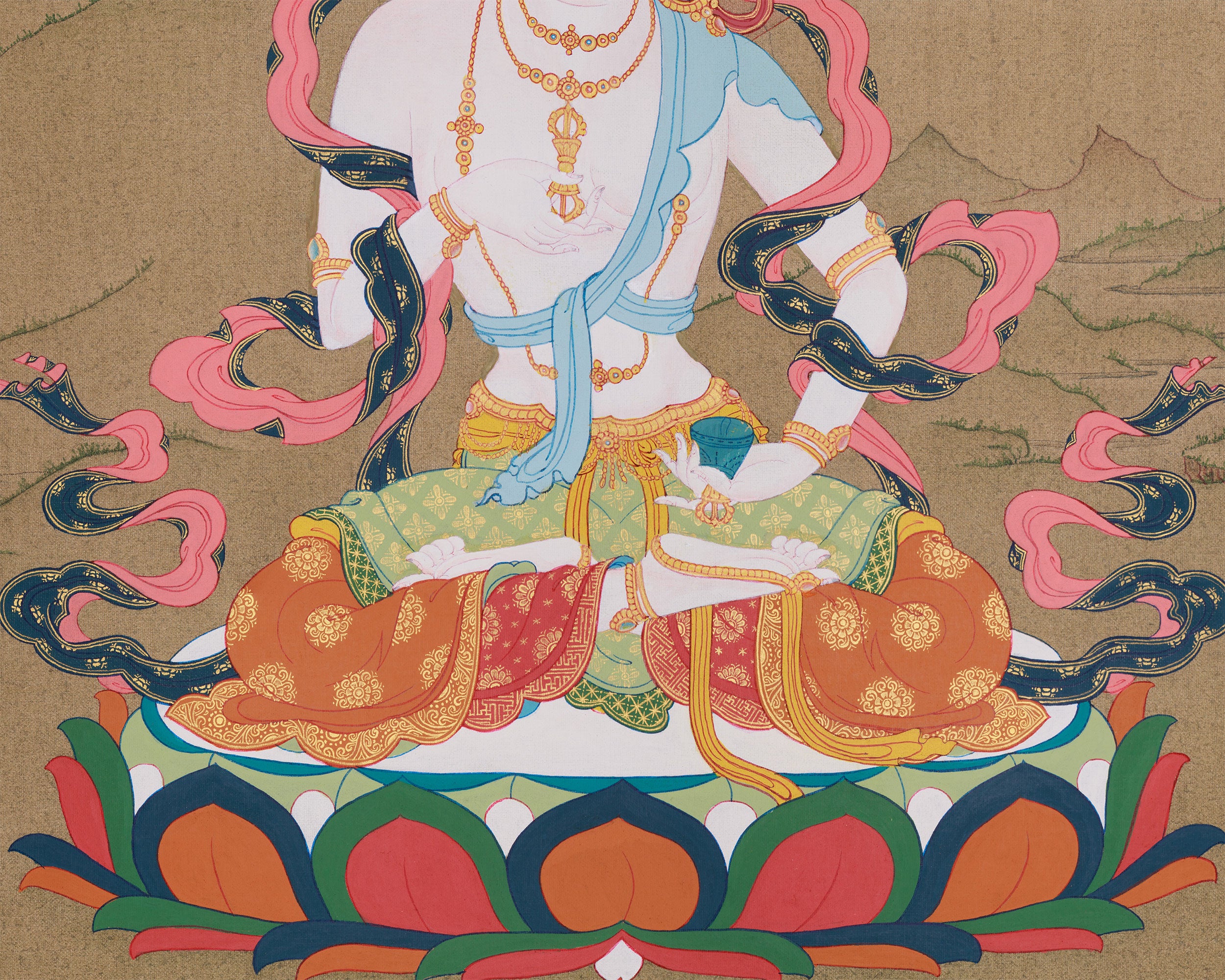 Thangka of Vajrasattva Purity Deity | Enlightened Symbol of Renewal and Spiritual Healing