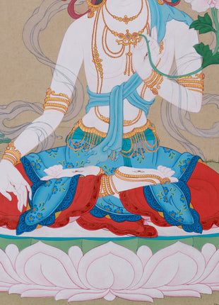 Tibetan Bodhisattva Tara | Seven-Eyed Goddess, White Dolma Artwork