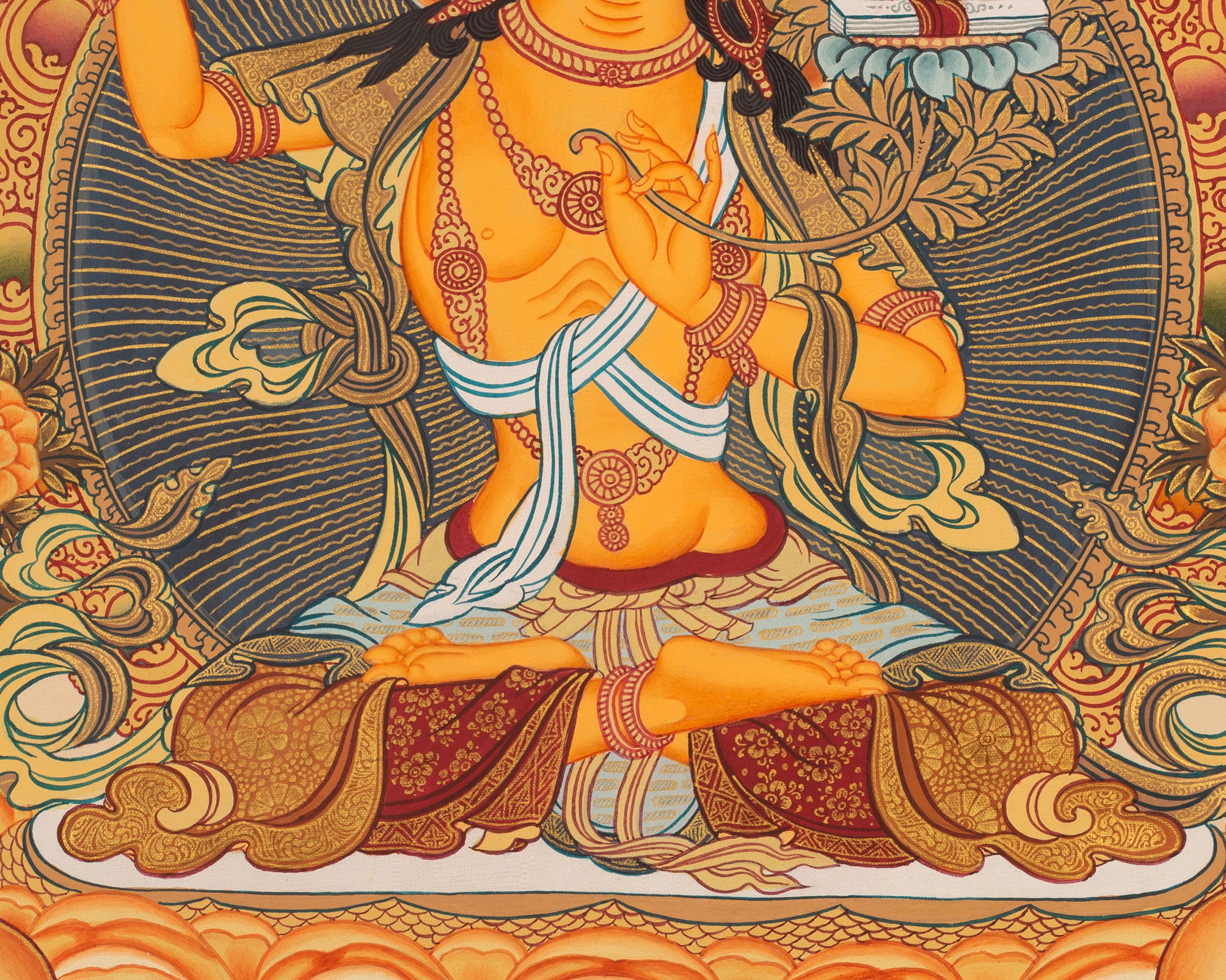 Manjushree Thangka | Bodhisattva Of Wisdom | Wall Decorative Art