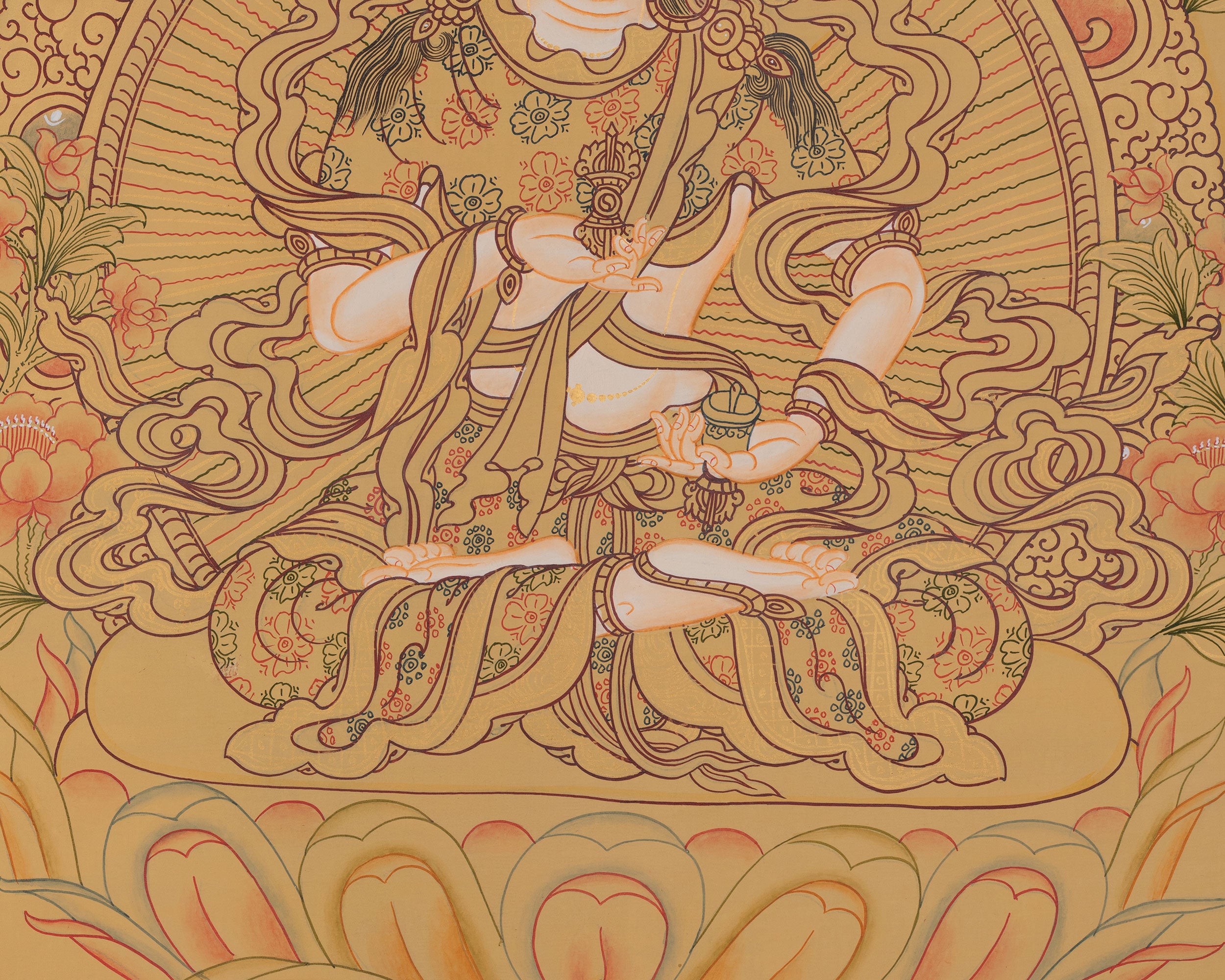 Vajrasattva Thangka For Purification | Spiritual Transformation