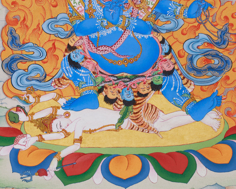 Sakya Vajrapani, Bhutadamara Thangka | Protector of Buddhist Teachings