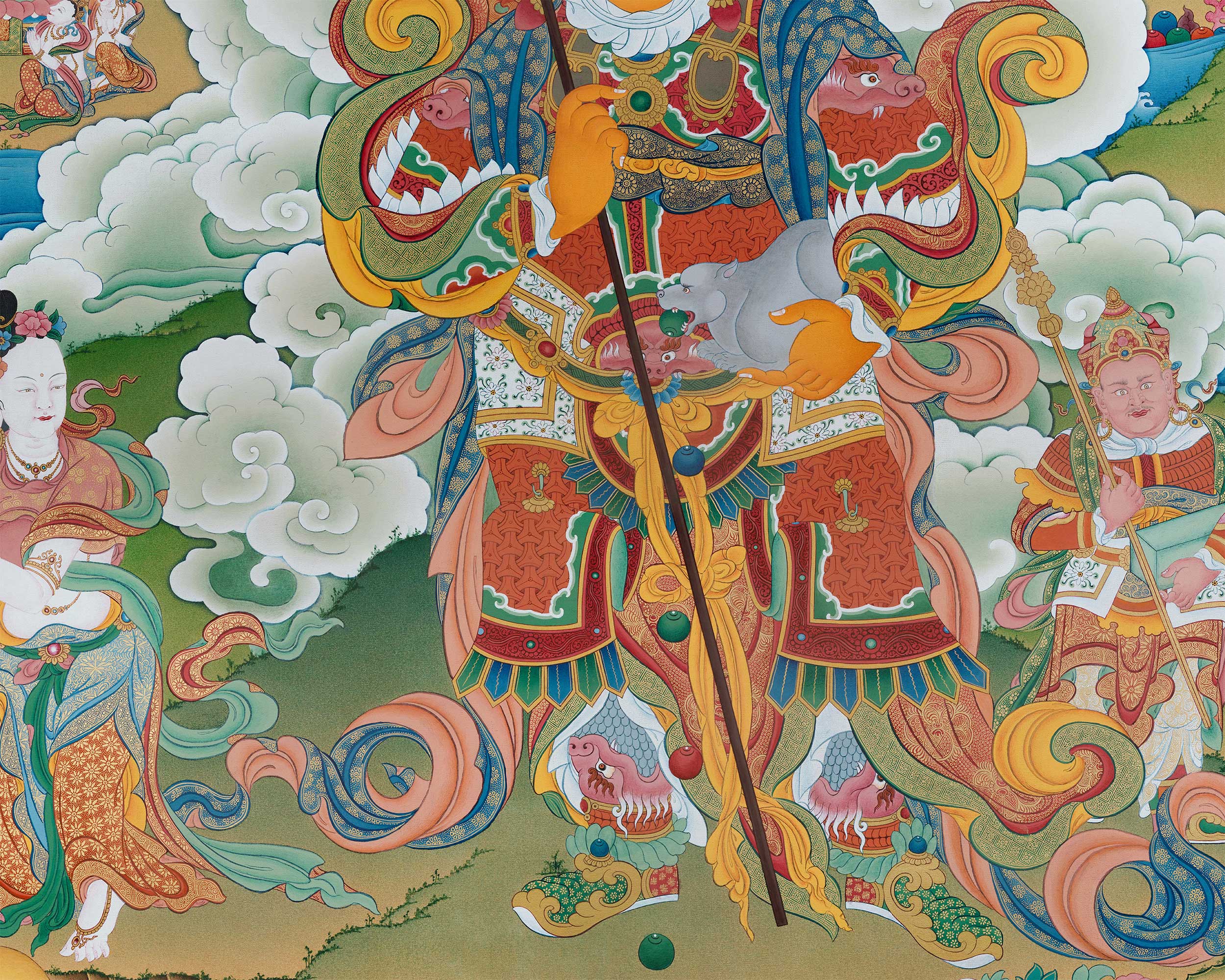 Vaishravana, Guardian of the North Print | Spiritual Protector and Symbol of Wealth