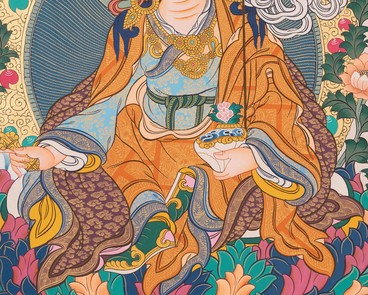 Padmasambhava Guru Rinpoche | Tibetan Thangka | Wall Decors