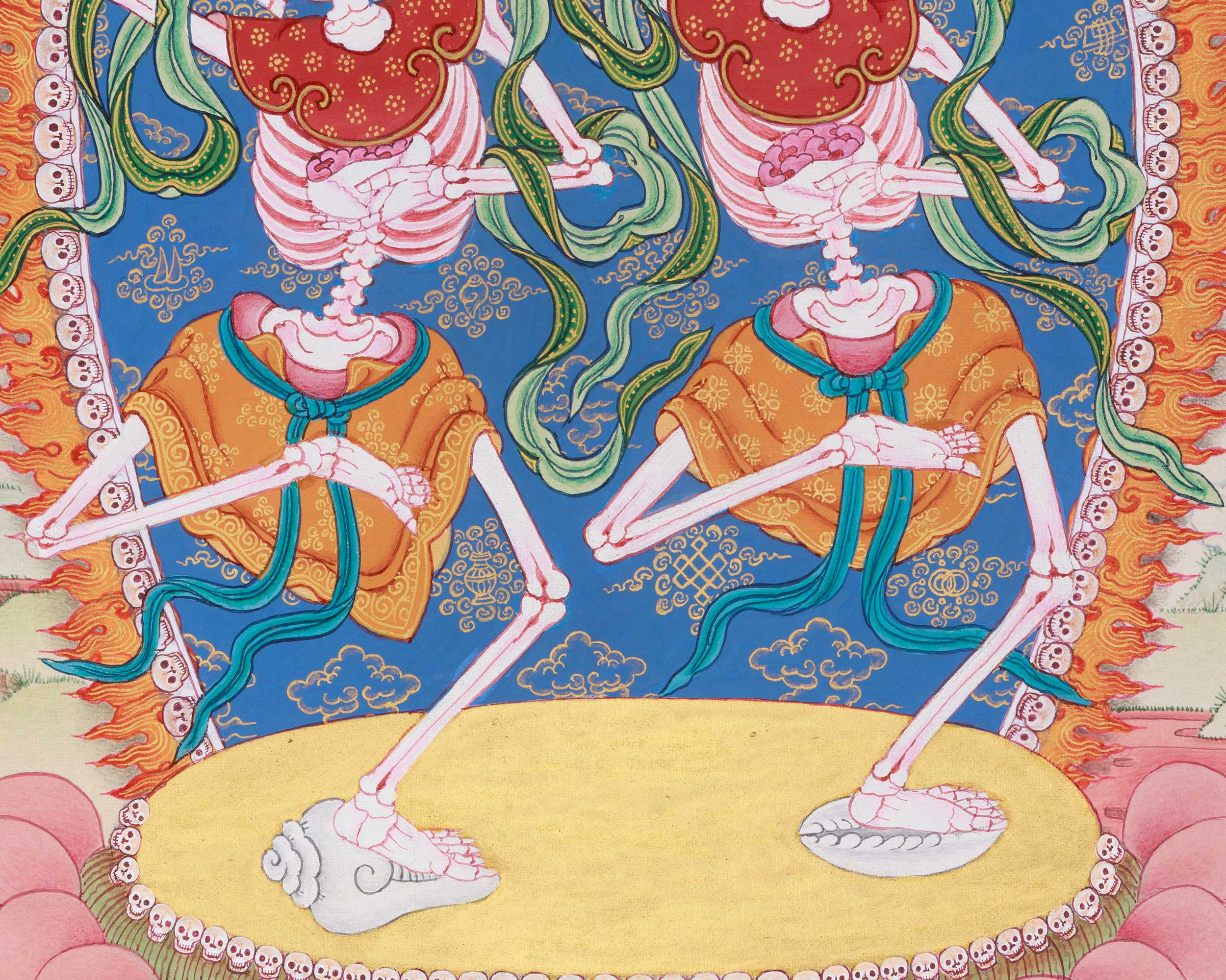 Chitipati Thangka Painting | Lord of the Cemetery