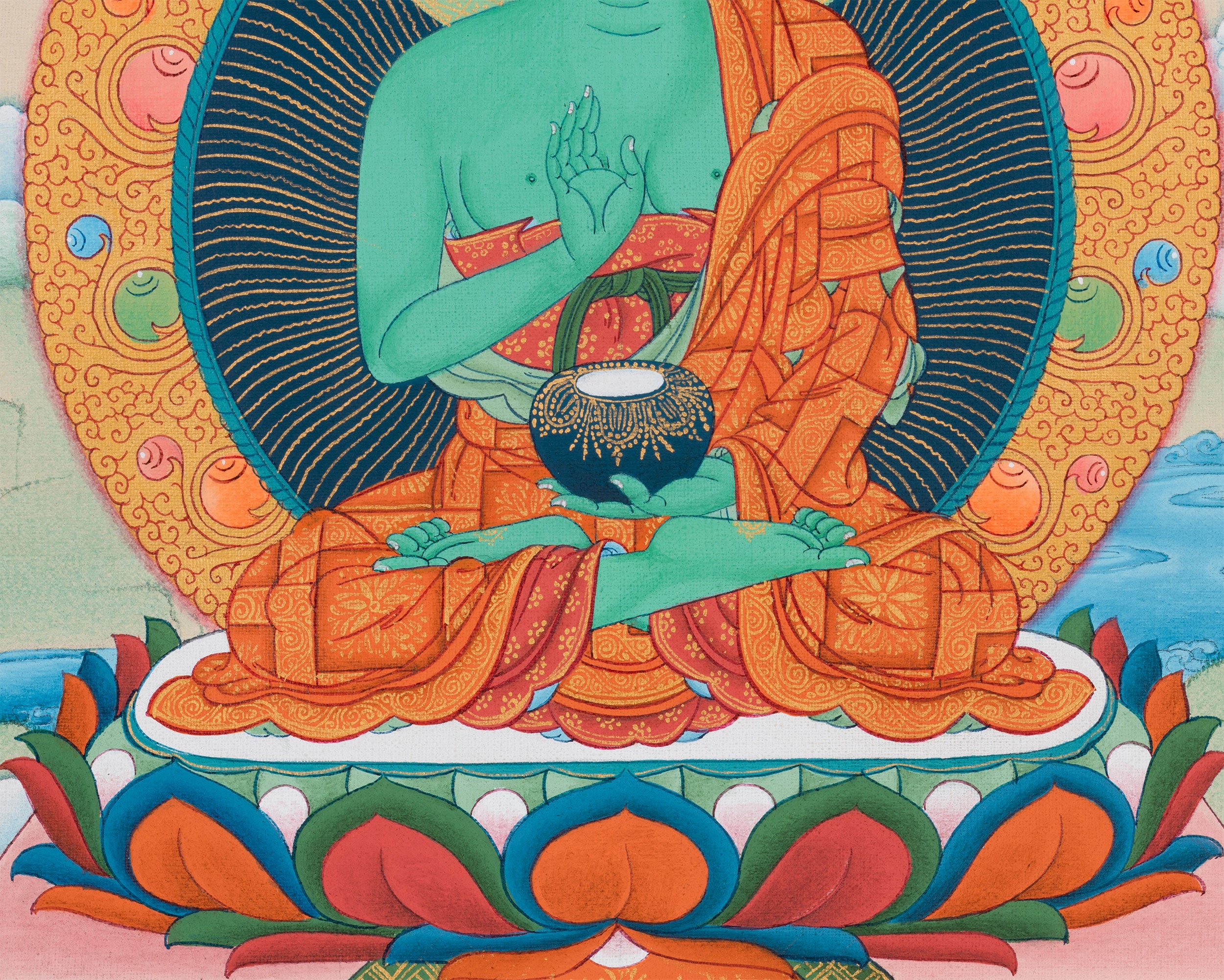 Buddha Amoghasiddhi Print | Tibetan Buddhist Art | High-Quality Giclee Print