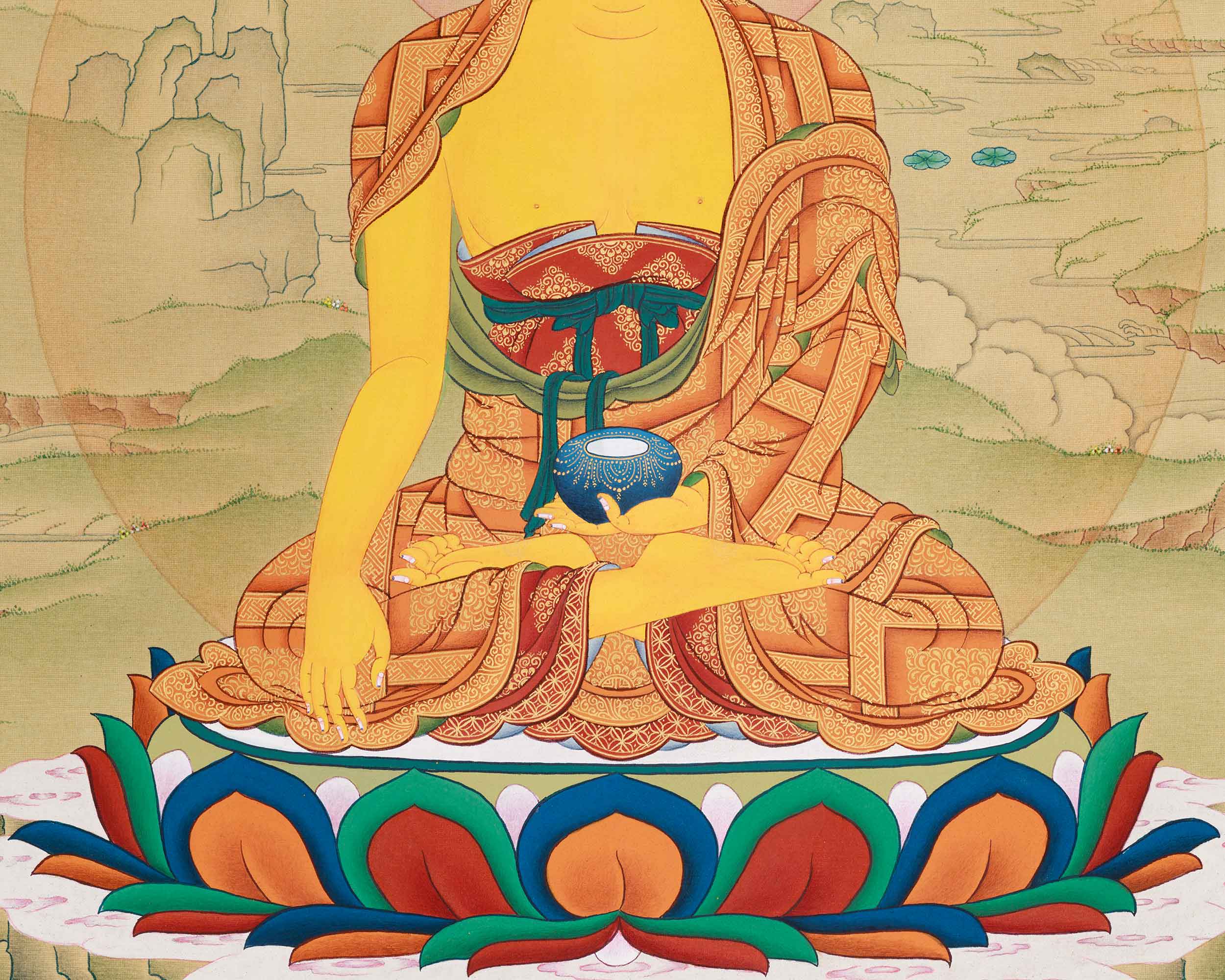 Historical Shakyamuni Buddha Painting | The Enlightened One’s Journey to Awakening