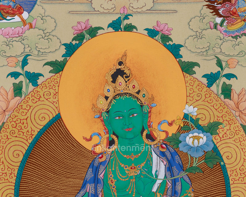 Twenty-One Tara Thangka of Surya Gupta Tradition | Hand-Painted Artwork