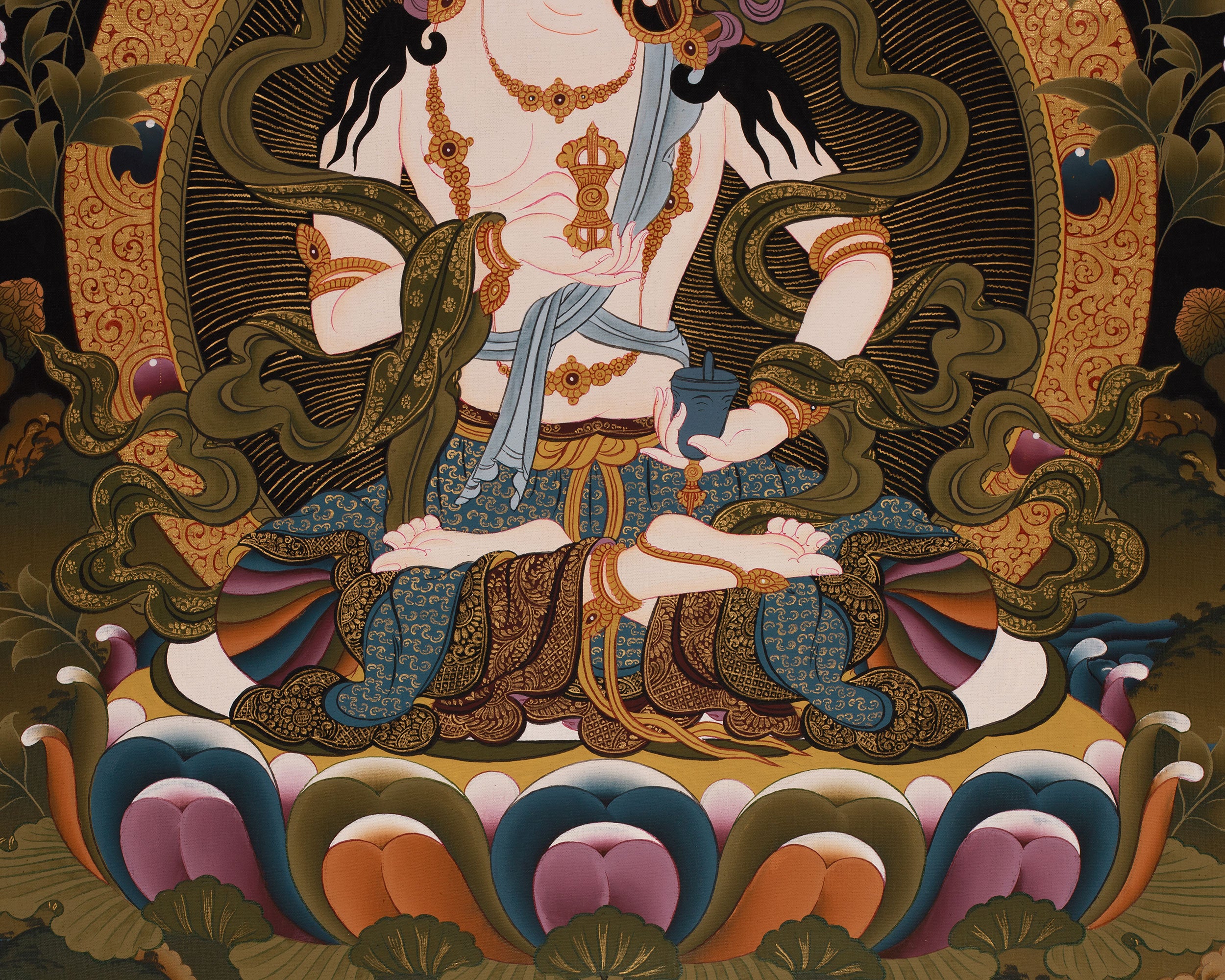 Vajrasattva Thangka Painting | Tibetan Buddhist Artwork