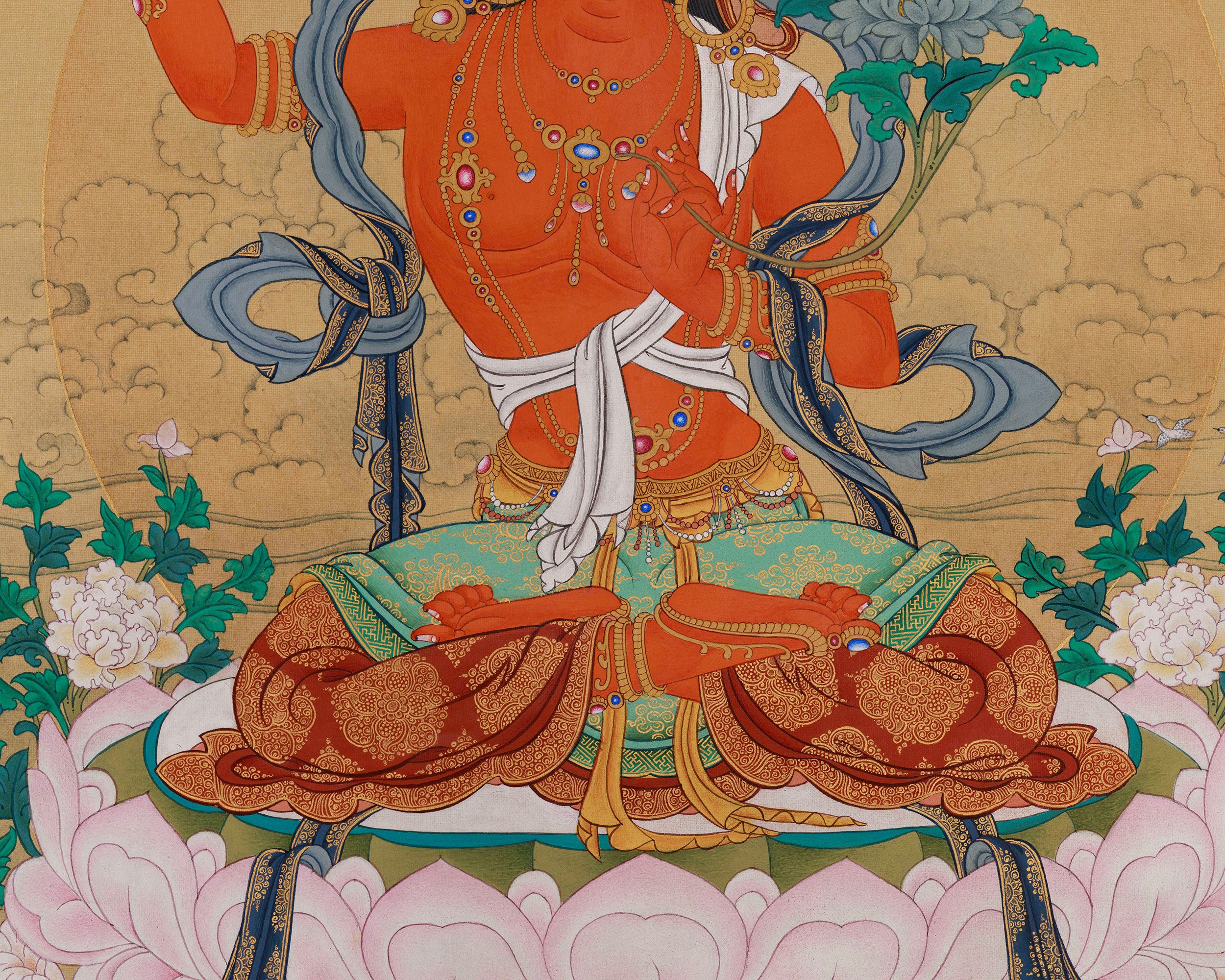 Exclusive Manjughosa Painting | Embodying the Bodhisattva of Wisdom