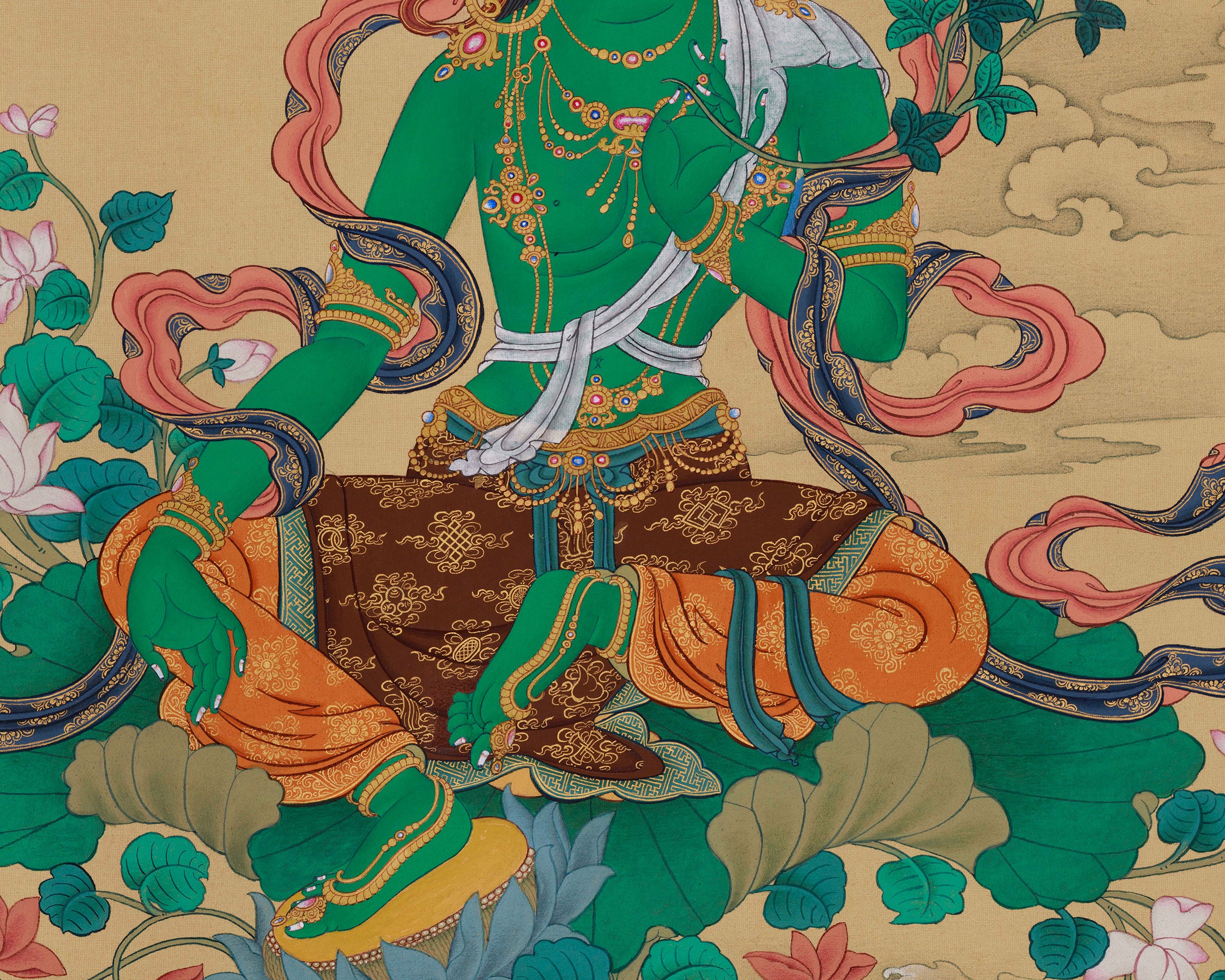 Premium Compassionate Deity Green Tara | Timeless Elegance and Healing Energy