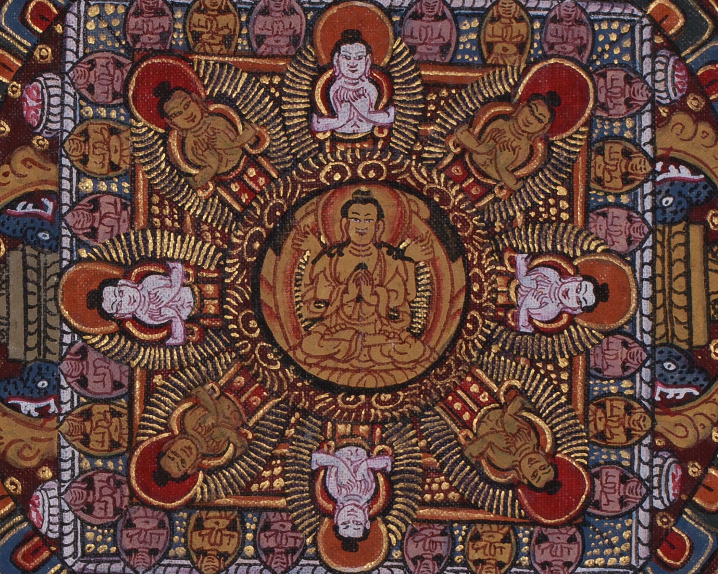Vintage Buddha Mandala Thangka | Spiritual Gifts