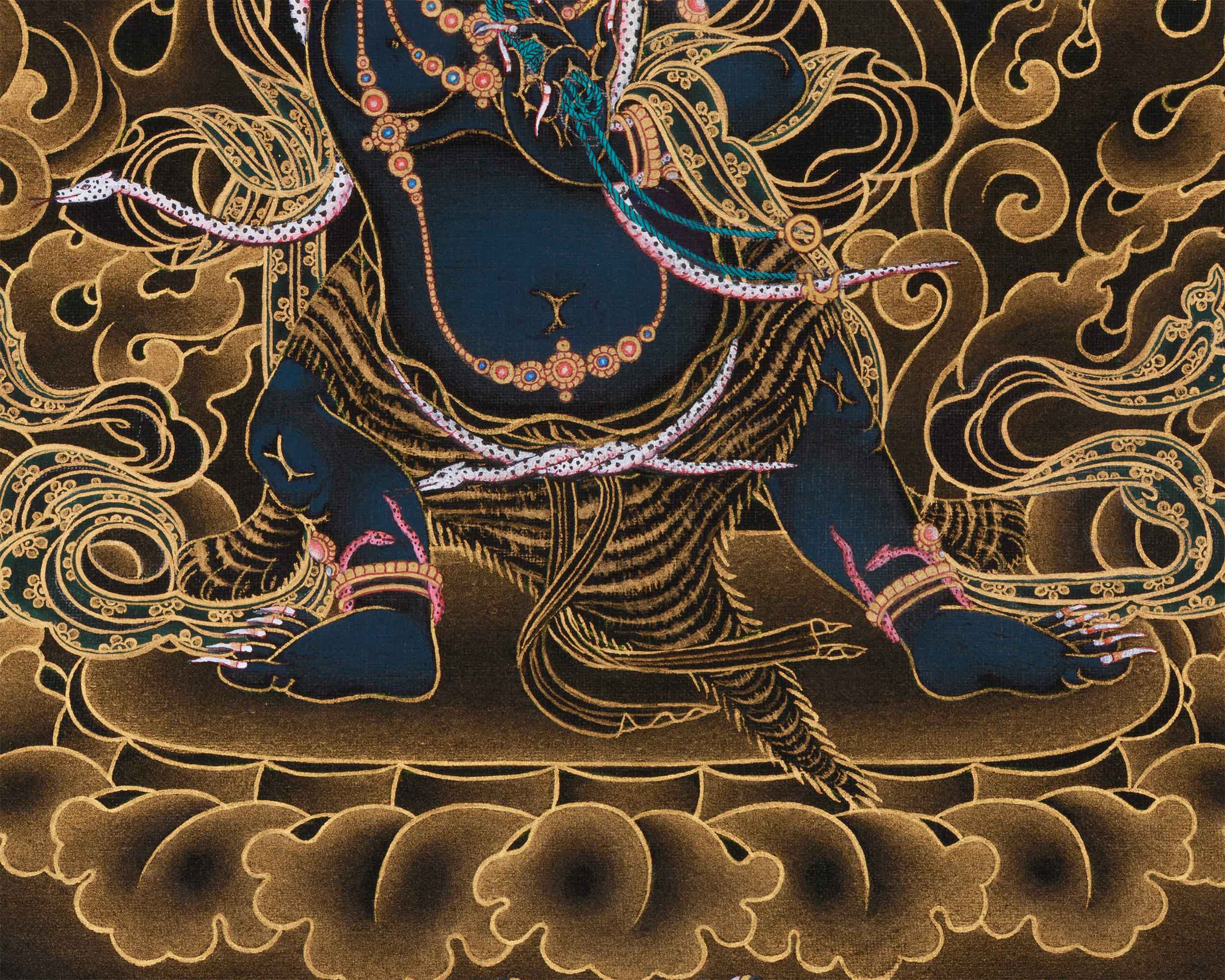Original Dharma Protector Vajrapani Thangka | The Bodhisattva of Strength and Courage