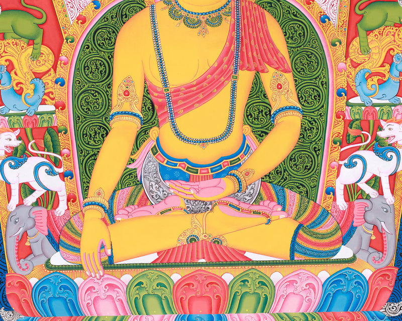 Enlightened Dharma Teacher Shakyamuni Buddha | Paubha Artwork