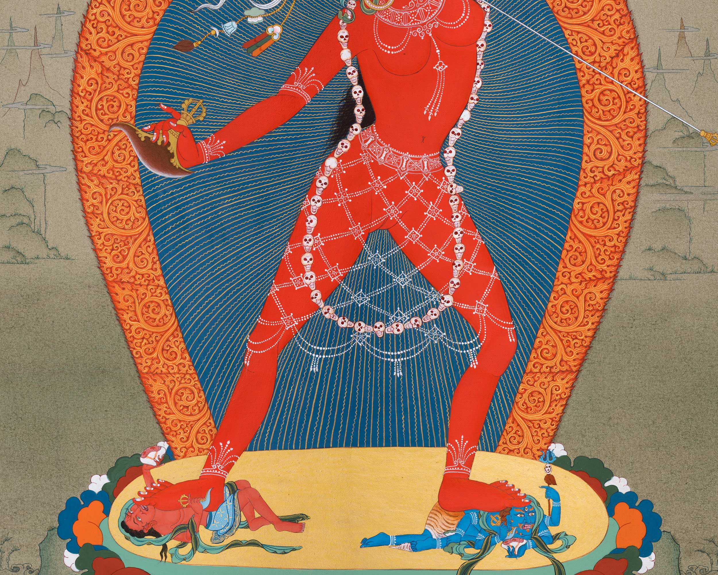 Fierce Vajrayogini Dakini Thangka | Tibetan Tantric Deity Painting