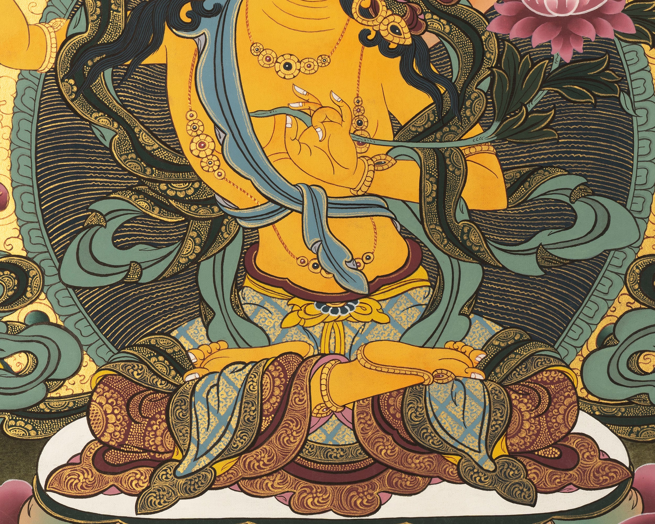 Manjushri Buddha Thangka | Tibetan Buddhist Bodhisattva
