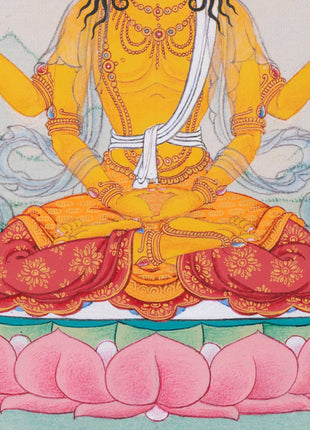 Hand Painted Artwork Of Prajna Paramita | Perfection of Wisdom | Bodhisattva's Radiance