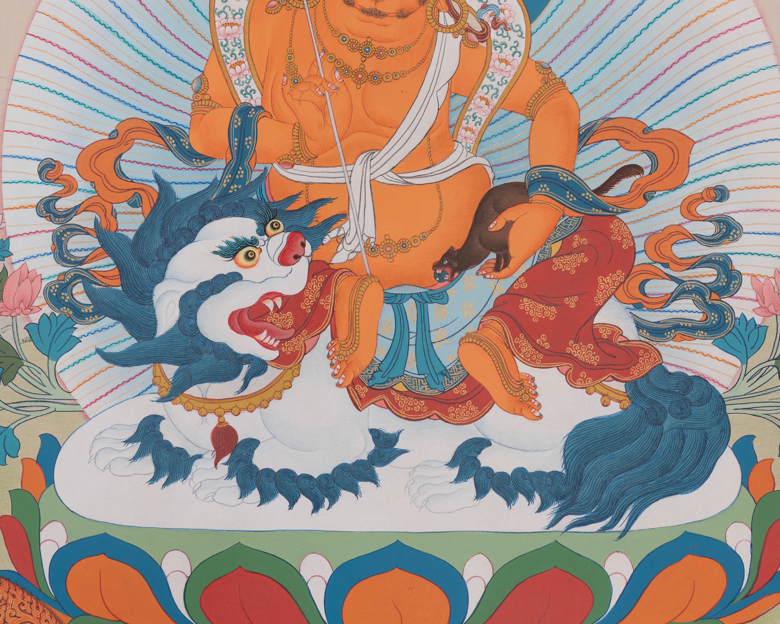 Namtoshe Thangka Masterpiece | Painting of Wealth Deity From Enlightenment