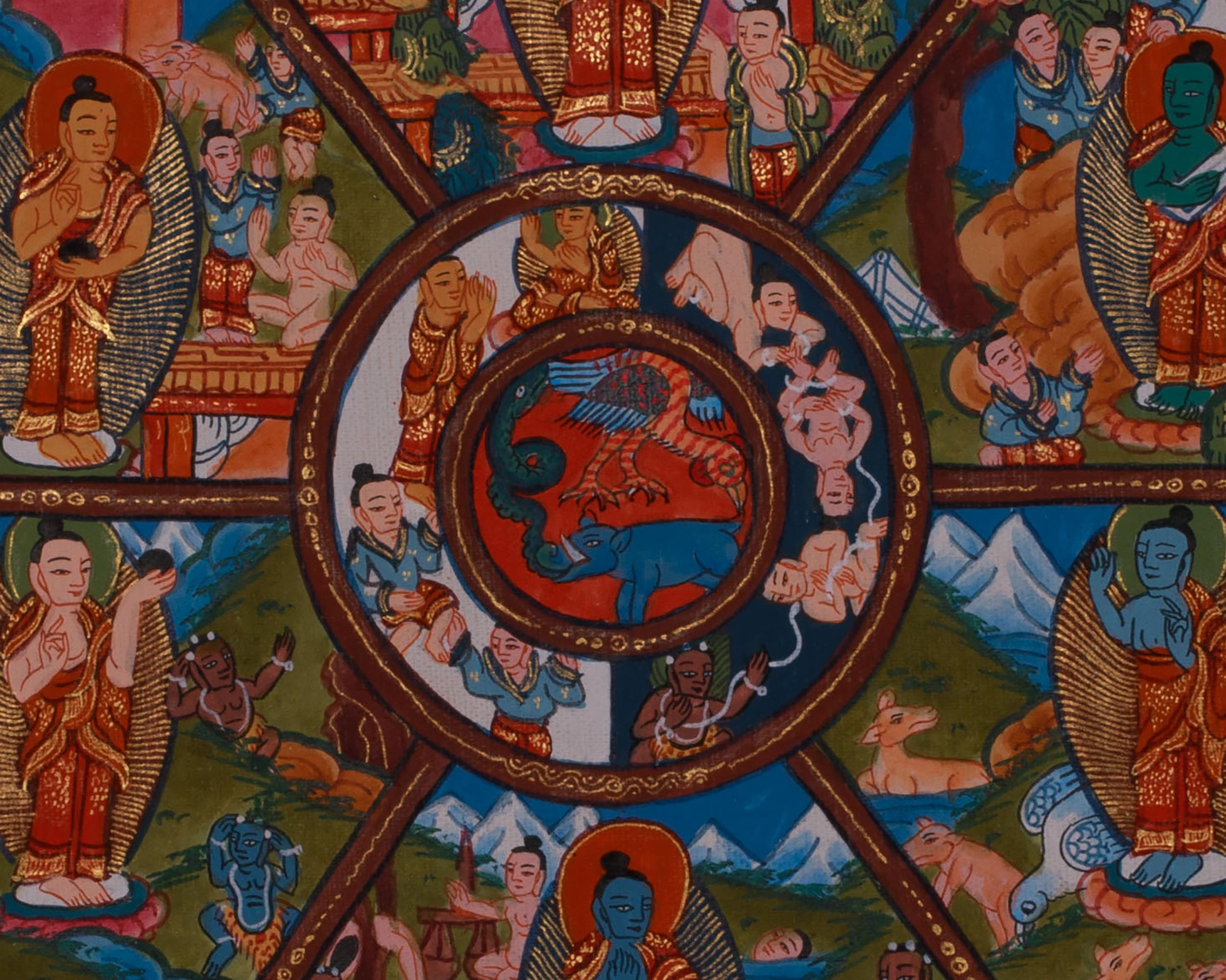 The Buddhist Wheel of Life Thangka | Guide to Samsara and Liberation