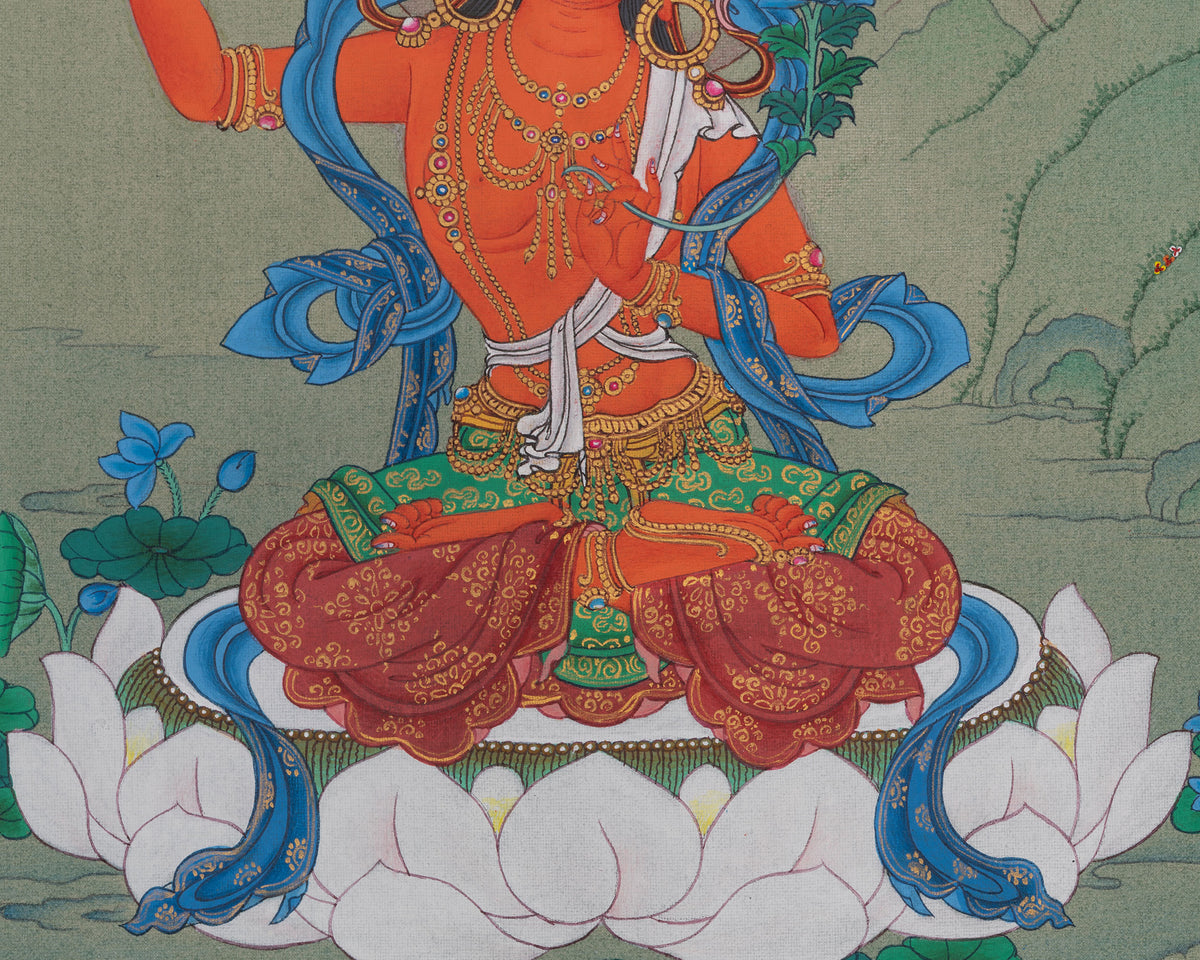 Manjushri Meditation Art | Bodhisattva of Wisdom and Enlightened Knowledge