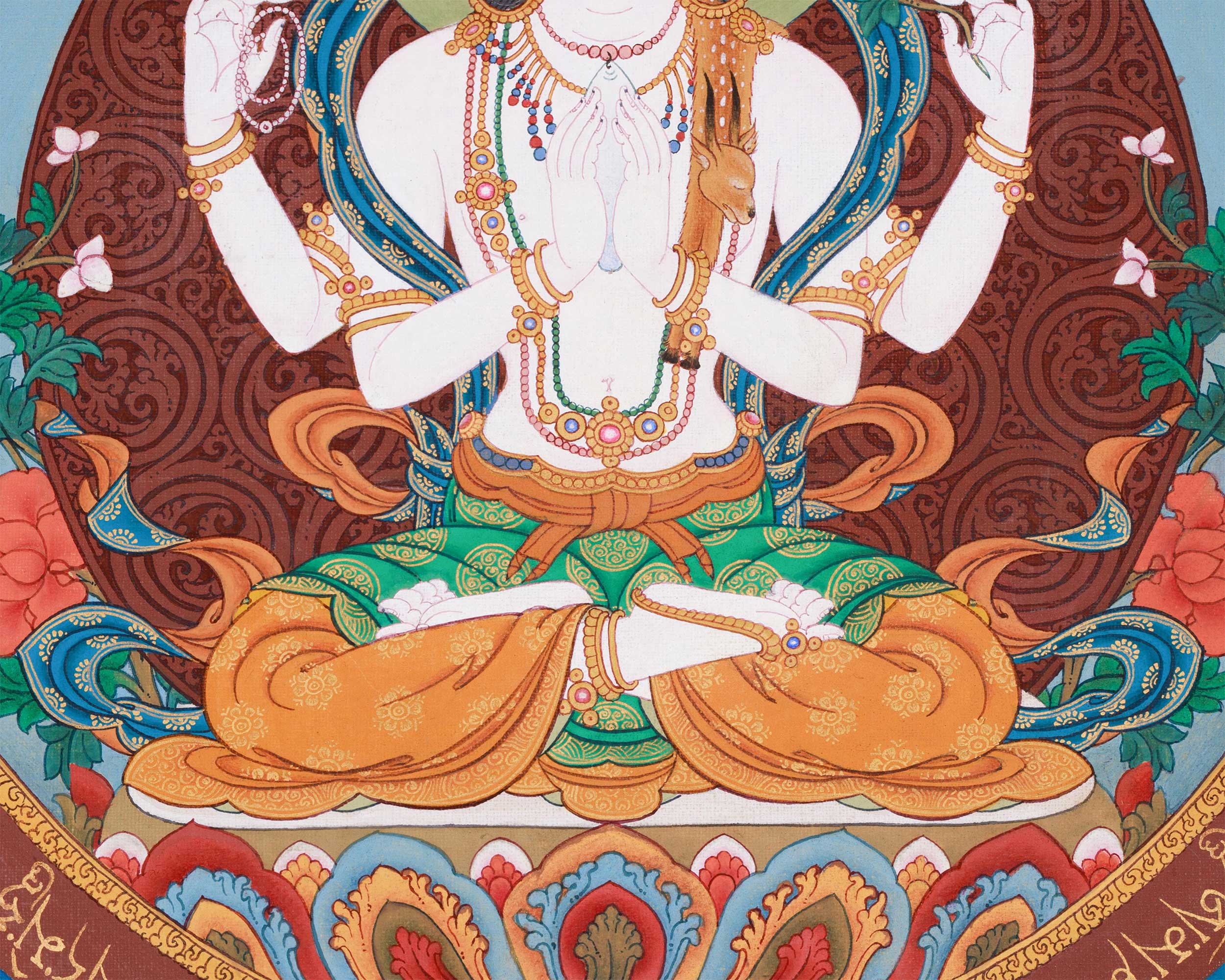 A Unique Depiction of Bodhisattva of Mercy Chenrezig | Sacred Mandala of Infinite Compassion
