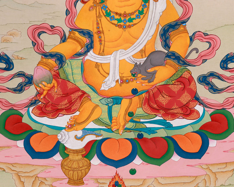 Traditional Wealth Deity Art | Jambhala Kuber Detailed Figure