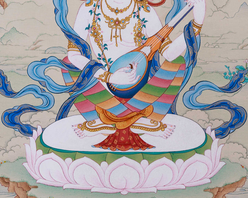 Saraswati: Mother Yangchenma Thangka