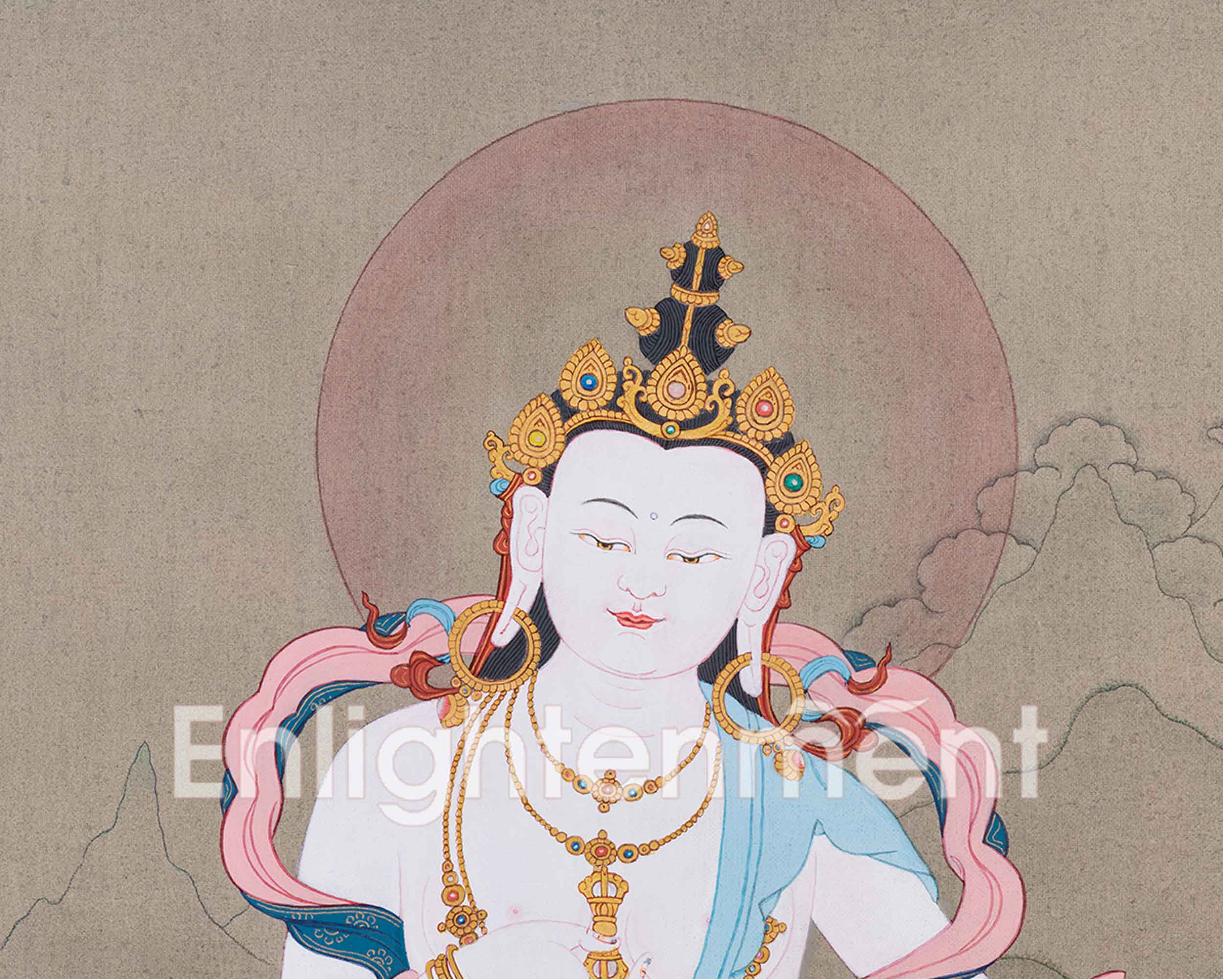 Traditional Vajrasattva Thangka Art | Bodhisattva for Purification And Spiritual renewal