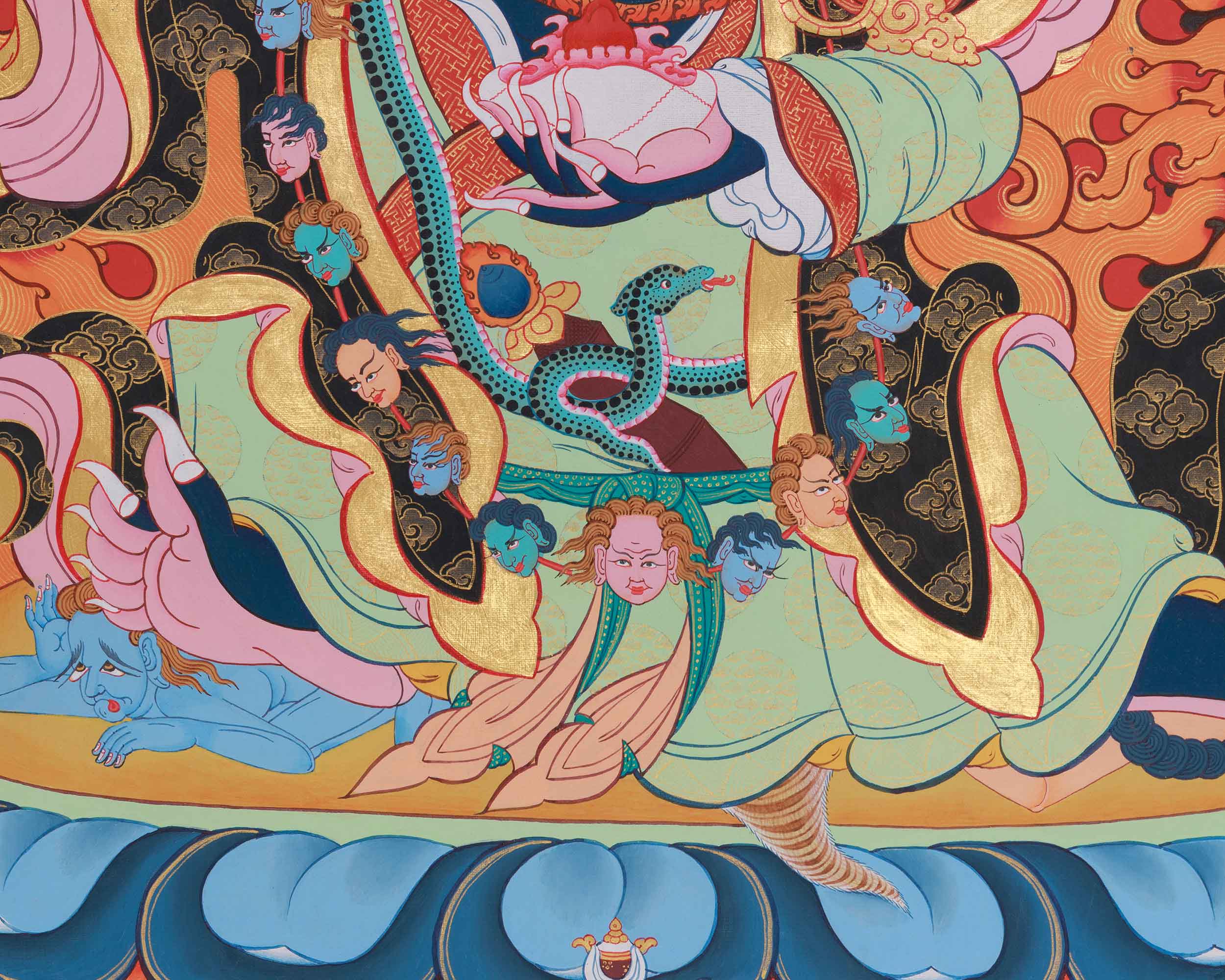 Traditional Thangka of Mahakala Bernagchen | Wrathful Tibetan Protector Deity Art