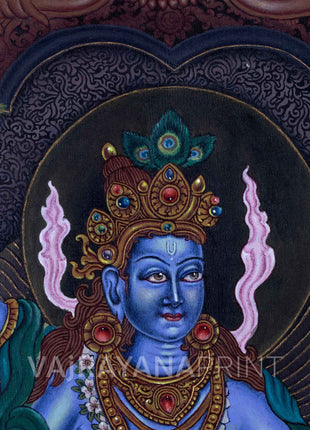 Highly Revered Hindu Deity Sree Vishnu Giclee Print | Vishnu, The God Of Preservation Art For Wall Hanging